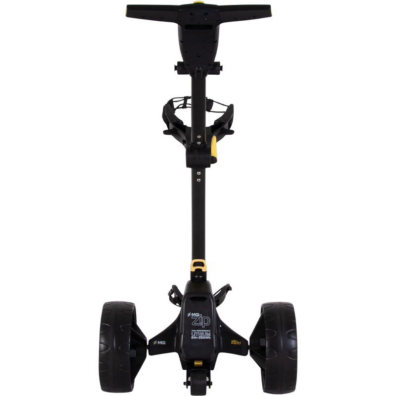 MGI Zip X1 Electric Golf Push Cart Swivel Wheel Caddie with Accessories, Black