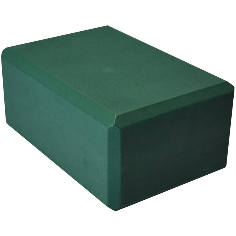 Yoga Accessories Foam 4 Inch Thick Exercise Rectangular Yoga Block, Forest Green