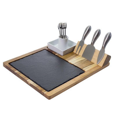 Zelancio 10 Piece Charcuterie Cheese Board Set with Acacia Wood Serving Tray