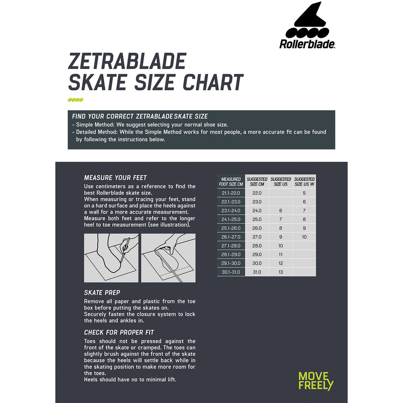 Rollerblade Zetrablade Elite Mens Fitness Inline Skates, Size 9, Black and Lime