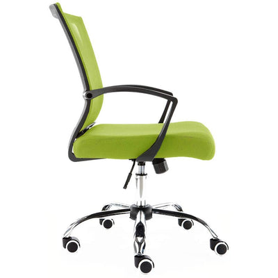 Modern Home Zuna Ergonomic Mesh Mid Back Office Desk Rolling Chair, Black & Lime